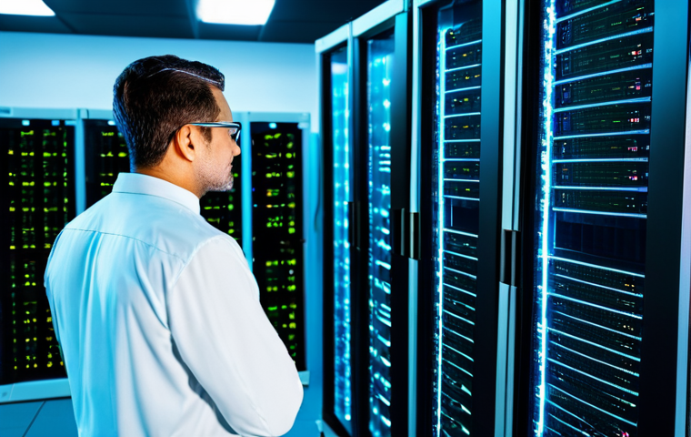 Data Protection - Modern Cybersecurity**
"A professional IT specialist in a modern, brightly lit server room, implementing data protection measures. They are working with a holographic display showing cybersecurity visualizations. Fully clothed in appropriate attire, safe for work, perfect anatomy, correct proportions, professional, family-friendly, high quality."
**